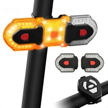 Bike Tail Light Wireless Control Bike Turn Signal Light Waterproof Bicycle Front Rear Safety Warning