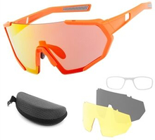 Sports Cycling Sunglasses with 2 Interchangeable Lenses UV400 Protection MTB Road Riding Fishing Gol