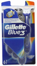 Gillette "Blue 3" Disposable Razor - 6 Pieces