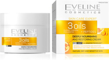 Eveline 3 Oils + Peptides Deeply Nourishing Day/Night Cream 50ml
