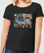 Justice League Crisis On Infinite Earths Cover Women's T-Shirt - Black - S - Black