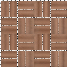 vidaXL Terrassebord 11 stk WPC 30x30 cm 1 kvm brun