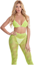 All About Leaf Bra Set Green One Size (34-42)