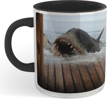 Jaws Shark Scene Mug - Black