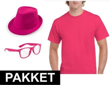 Verkleed pakket voor mannen roze