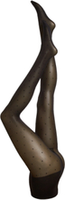 Doris Dots Tights 40D Lingerie Pantyhose & Leggings Svart Swedish Stockings*Betinget Tilbud
