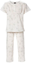 Trofe Romantic Floral Pyjama Hvid bomuld Medium Dame