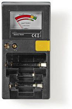 Nedis Battery Tester | 9V - AA - AAA - Button Cell - C - D | Svart