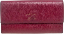 Gucci Burgundy Leather Swing Continental Wallet
