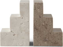 Bookend - Travertine/Limest Home Decoration Bookends Beige PRINTWORKS