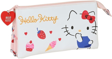 Penalhus Hello Kitty Happiness Girl Pink Hvid (22 x 12 x 3 cm)