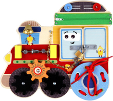 Wacky Wonders - Busy Board - Train Toys Baby Toys Educational Toys Activity Toys Multi/mønstret Barbo Toys*Betinget Tilbud