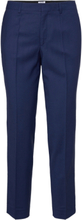 Emma Cropped Cool Wool Trouser Trousers Suitpants Marineblå Filippa K*Betinget Tilbud