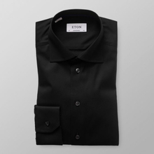 Eton Contemporary fit Svart skjorta - Signature twill