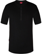 FE Engel Grandad T-shirt, 9256, kortærmet, sort, str. XL