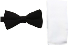Black tuxedo loop and handkerchief