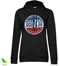 Route 66 - Hot Rod Garage Girls Hoodie, Hoodie