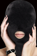 Velvet & Velcro Mask With Mouth Opening BDSM-maske