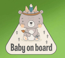 Baby aan boord sticker Baby beer baby aan boord ontwerp
