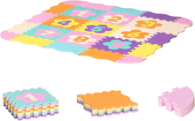 Tappeto puzzle bambini 25 pezzi con numeri 9mq assemblaggio piatto e 3d