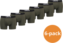 Levi's Boxershorts Solid Basic Organic Cotton 6-pack Khaki-S