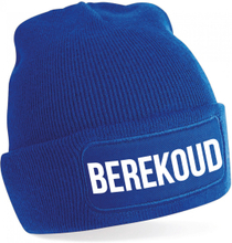 Berekoud muts - unisex - one size - blauw - apres-ski muts