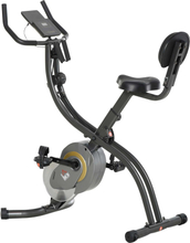Cyclette pieghevole 2 in 1 resistenza regolabile elastici per braccia nera