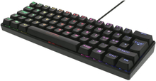 Deltaco GAMING Mekaniskt 60% RGB-tangentbord, röda brytare, 62 tang