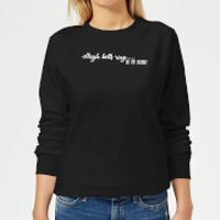 Candlelight Sleigh Bells Ring Are You Listening? Women's Christmas Jumper - Black - 5XL - Black
