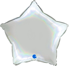 Ballong Stjärna Holografisk Platinum Pure