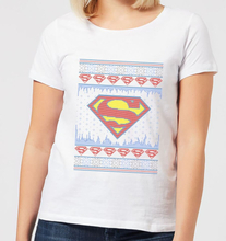 DC Supergirl Knit Women's Christmas T-Shirt - White - M - White