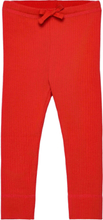 Rib Jersey Leggings W. String Leggings Rød Copenhagen Colors*Betinget Tilbud