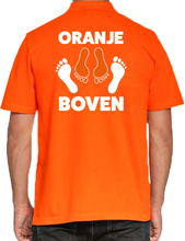Grote maten oranje boven polo shirt oranje voor heren - Koningsdag polo shirts