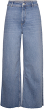 Jeans Culotte High Waist Jeans Tapered Jeans Blå Mango*Betinget Tilbud