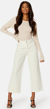 BUBBLEROOM Cropped Wide Jeans Offwhite 40