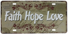Emaljeskilt Faith Hope Love