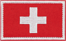 Tygmärke Schweiziska Flaggan