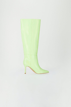 Gina Tricot - Knee high heel boots - støvler - Green - 37 - Female