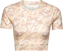 Techfit Camo Print Crop Training T-Shirt T-shirts & Tops Short-sleeved Multi/mønstret Adidas Performance*Betinget Tilbud