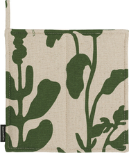 Marimekko - Elokuun grytelapp 21,5x21,5 cm grønn/ublekt bomull