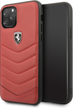 Ferrari Scuderia - iPhone 11 Pro Max - Lederen backcover hoes - Rood