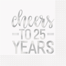 Servetter Cheers to 25 Years Silver - 16-pack