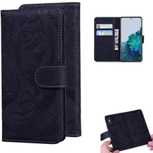 Tiger Face Imprinting Læder Dual Magnet Telefon Taske med tegnebog og Stand til Samsung Galaxy S21 +