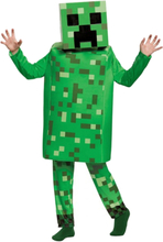 Minecraft Creeper Deluxe Barn Maskeraddräkt - Medium