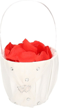 Strooimandje met hartjes inclusief rode rozenblaadjes