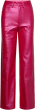 Embossed Pu Pants Bottoms Trousers Leather Leggings-Bukser Red ROTATE Birger Christensen