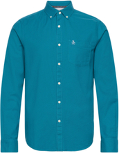 Ls Wvn Oxford Eco St Tops Shirts Casual Blue Original Penguin
