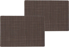 10x stuks stevige luxe Tafel placemats Liso bruin 30 x 43 cm