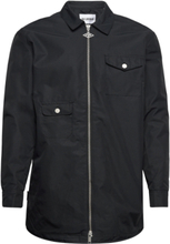 Army Shirt Zip Long Designers Jackets Light Jackets Black HAN Kjøbenhavn