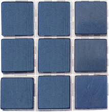 63x stuks mozaieken maken steentjes/tegels kleur donkerblauw 10 x 10 x 2 mm